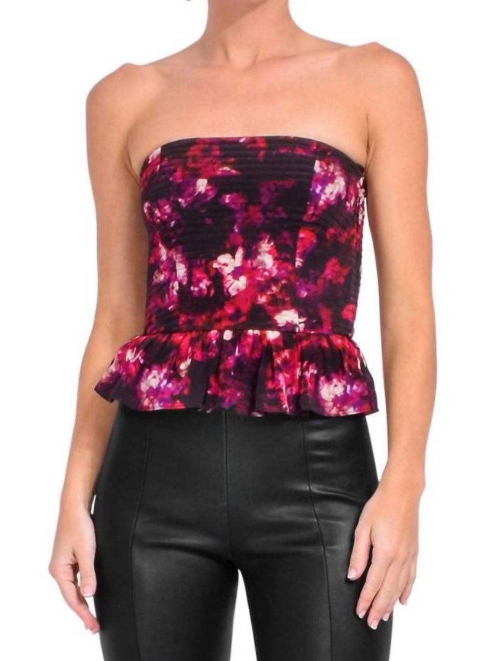 🆕 GILNER FARRAR asher corset top in moody floral small